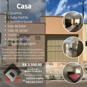 Casa com 3 Quartos para alugar, 80m² no Belo Horizonte, Marabá