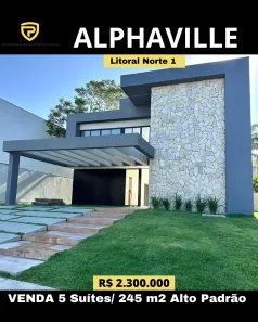 Casa de Condomínio com 5 Quartos à venda, 245m² no Alphaville (Abrantes), Camaçari