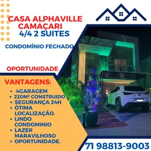 Casa de Condomínio com 4 Quartos à venda, 220m² no Centro, Camaçari