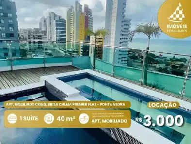Apartamento com 1 Quarto para alugar, 50m² no Ponta Negra, Natal