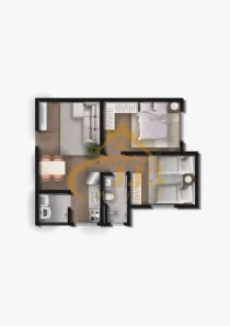 Apartamento com 1 Quarto à venda, 44m² no Vossoroca, Votorantim