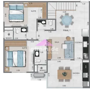 Cobertura com 3 Quartos à venda, 150m² no Vila Atlântica, Caraguatatuba