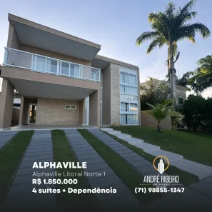 Casa de Condomínio com 4 Quartos à venda, 511m² no Alphaville (Abrantes), Camaçari