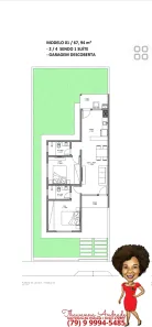 Casa com 2 Quartos à venda, 69m² no Eduardo Gomes, São Cristóvão