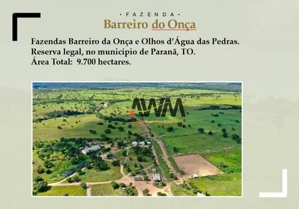 Fazenda / Sítio / Chácara à venda, 97000000m² no , Paranã