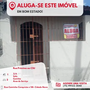 Casa com 2 Quartos para alugar, 10m² no Cidade Nova, Feira de Santana
