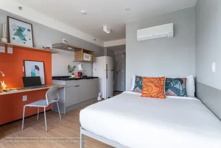 Apartamento com 1 Quarto para alugar, 24m² no Perdizes, São Paulo