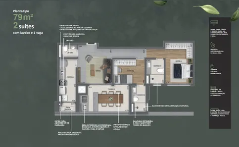 Apartamento com 2 Quartos à venda, 79m² no Água Branca, São Paulo