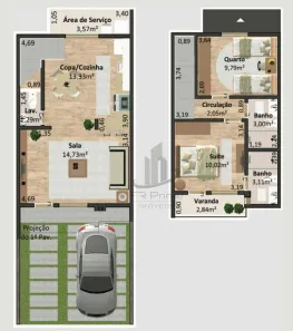 Casa de Condomínio com 2 Quartos à venda, 78m² no Belmonte, Volta Redonda