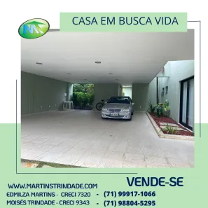 Casa de Condomínio com 4 Quartos para venda ou aluguel, 560m² no Busca Vida (Abrantes), Camaçari