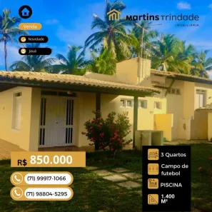 Casa com 3 Quartos à venda, 350m² no Jauá (Abrantes), Camaçari