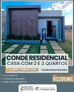 Casa de Condomínio com 2 Quartos à venda, 60m² no Primavera, Vitória da Conquista