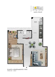 Kitnet com 1 Quarto à venda, 48m² no Centro, Viçosa