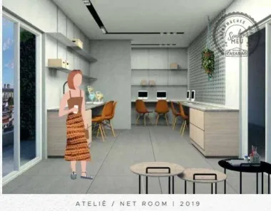 Flat com 1 Quarto à venda, 38m² no Boqueirão, Praia Grande