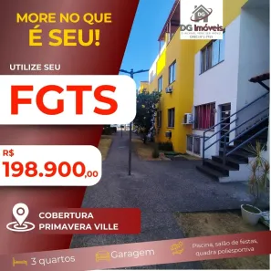 Cobertura com 3 Quartos à venda, 80m² no Jardim Primavera, Duque de Caxias