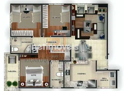 Apartamento com 3 Quartos à venda, 65m² no Cabral, Contagem
