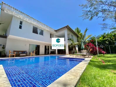 Casa de Condomínio com 5 Quartos para venda ou aluguel, 910m² no Busca Vida (Abrantes), Camaçari