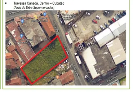 Terreno / Lote / Condomínio para alugar, 833m² no Vila Paulista, Cubatão