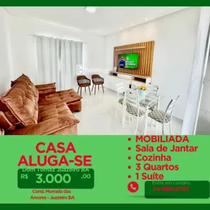 Casa de Condomínio com 3 Quartos para alugar, 120m² no São Geraldo, Juazeiro