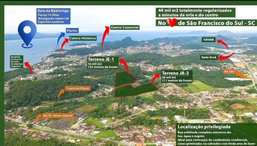 Terreno / Lote / Condomínio à venda, 900m² no Rocio Grande, São Francisco do Sul