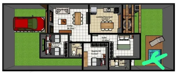 Casa com 3 Quartos à venda, 160m² no Alphaville, Barra dos Coqueiros