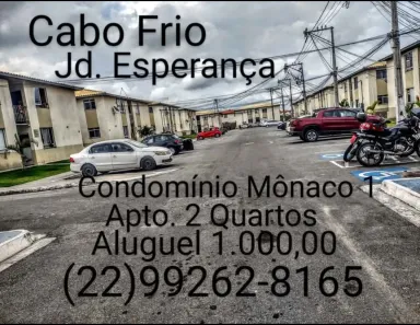 Apartamento com 2 Quartos para alugar, 42m² no Jardim Esperança, Cabo Frio