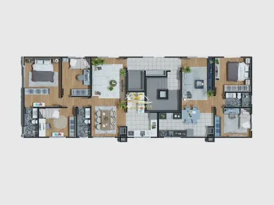 Apartamento com 2 Quartos à venda, 58m² no Centro, Campo Largo