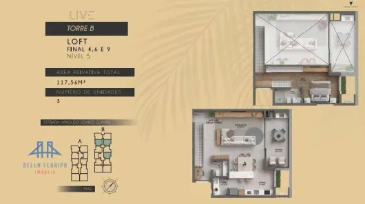 Apartamento com 1 Quarto à venda, 118m² no Cacupé, Florianópolis