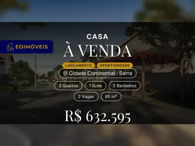 Casa com 3 Quartos à venda, 85m² no Cidade Continental, Serra