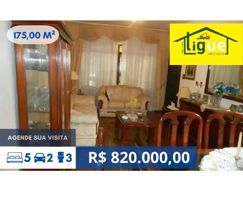 Foto do imóvel - Sobrado à venda com 5 quartos, 1 suíte, 175 m², 2 a 4 banheiros e 2 vagas em