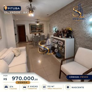 Apartamento com 3 Quartos à venda, 112m² no Pituba, Salvador