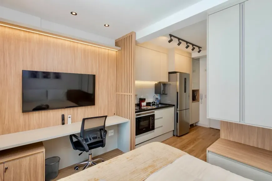 Foto do imóvel - Apartamento para alugar com 32 m², 1 quarto, 1 banheiro