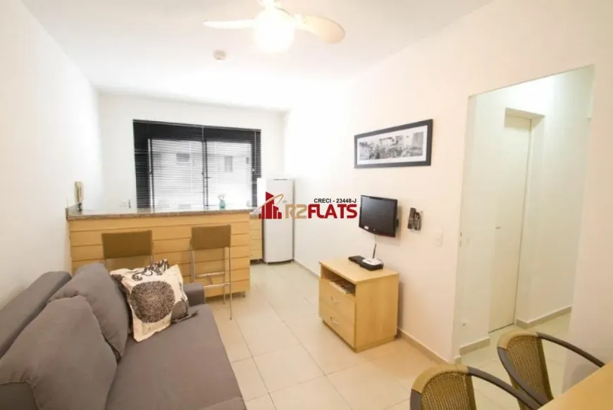 Foto do imóvel - Flat para alugar com 1 quarto, 1 suíte, mobiliado e 1 banheiro próximo à Estação Clínicas em