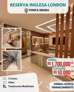 Apartamento com 3 Quartos para venda ou aluguel, 134m² no Nova Esperança, Manaus