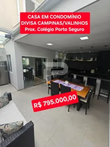 Casa de Condomínio com 3 Quartos à venda, 78m² no Parque Jambeiro, Campinas