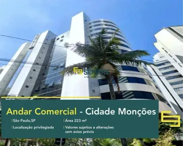 Conjunto Comercial / Sala à venda, 223m² no Cidade Monções, São Paulo
