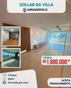 Apartamento com 3 Quartos à venda, 162m² no Adrianópolis, Manaus