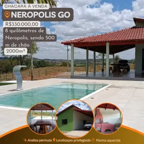 Fazenda / Sítio / Chácara com 2 Quartos à venda, 2000m² no , Nerópolis