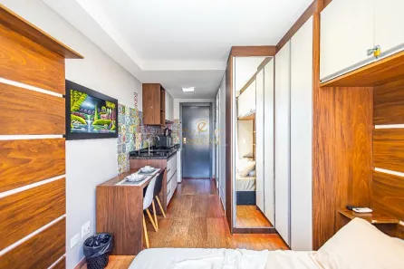 Studio com 1 Quarto para alugar, 27m² no Centro, Curitiba