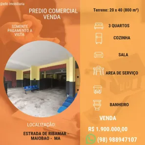 Prédio/Edifício Inteiro com 3 Quartos à venda, 800m² no Lima Verde, Paço do Lumiar