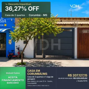 Casa com 2 Quartos à venda, 76m² no Centro, Corumbá