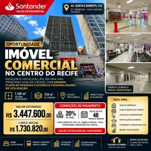 Prédio/Edifício Inteiro à venda, 734m² no Santo Antônio, Recife