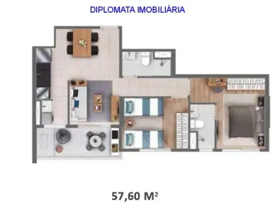 Apartamento com 2 Quartos à venda, 57m² no Centro, Campinas