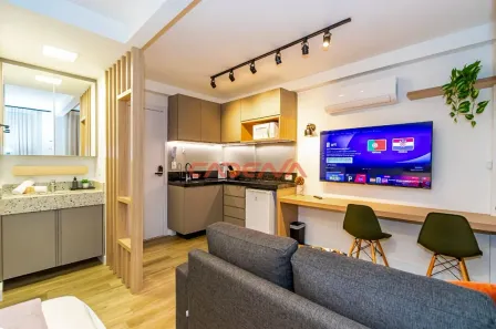 Studio com 1 Quarto para alugar, 24m² no Centro, Curitiba