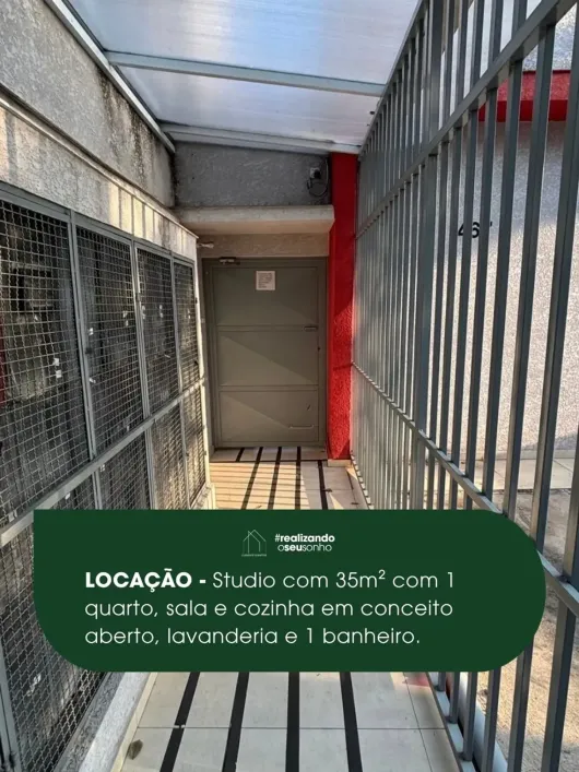 Foto do imóvel - Apartamento para alugar com 35 m², 1 quarto, 1 banheiro