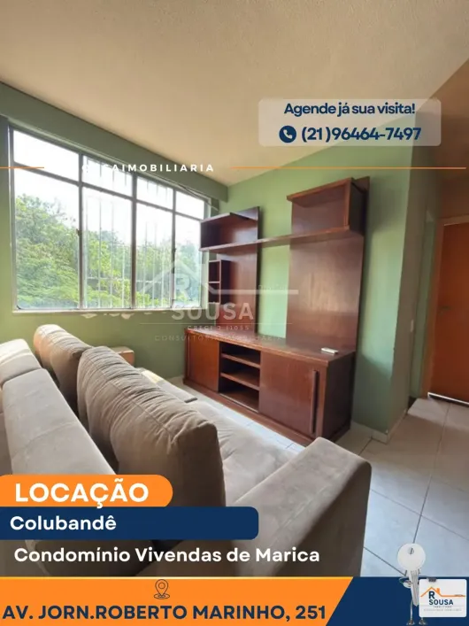 Foto do imóvel - Apartamento para alugar com 60 m², 2 quartos, 1 banheiro, 1 vaga