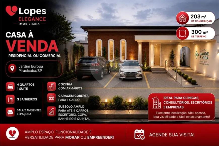 Foto do imóvel - Casa para comprar com 213 m², 4 quartos, 3 banheiros, 5 vagas