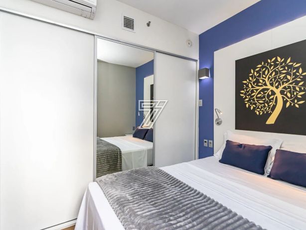 FLAT (com quarto separado) mobiliado e decorado, andar alto, face oeste, Batel, com 36m² privativos! - foto 3