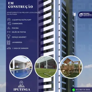 Apartamento com 2 Quartos à venda, 51m² no Iputinga, Recife