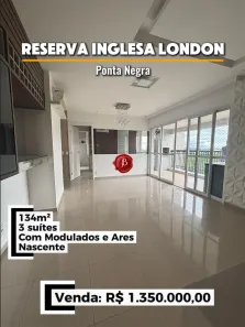 Apartamento com 3 Quartos à venda, 134m² no Ponta Negra, Manaus